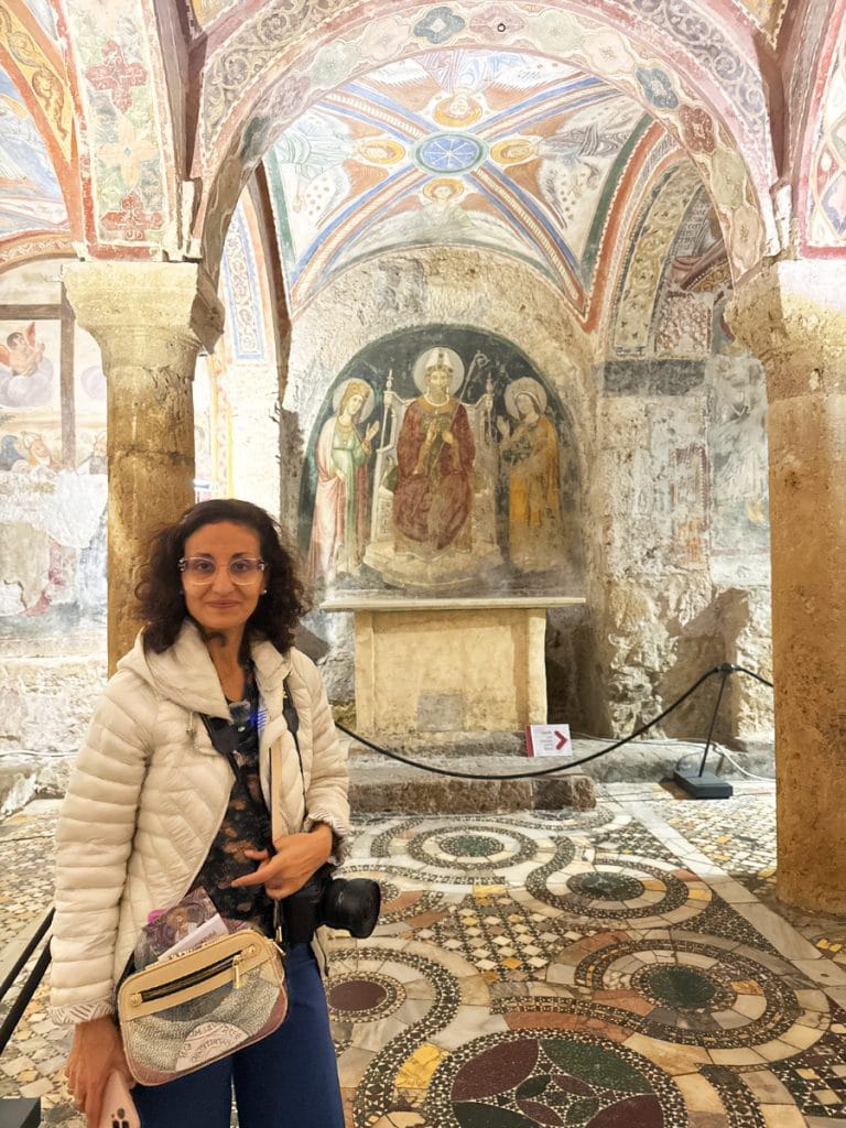 Image: Angela Corrias in Anagni included in the Discover Lazio tour.