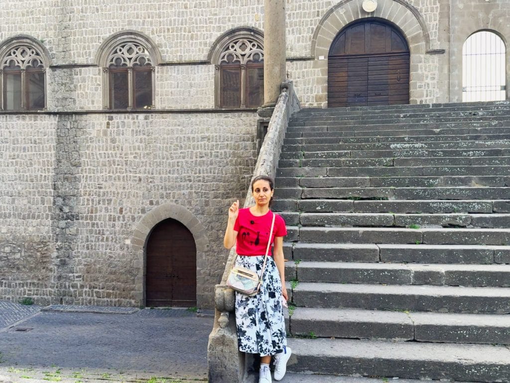 Image: Angela Corrias in Viterbo included in the Discover Lazio tour.