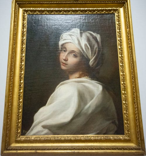 Image: Painting wrongly believed to be Beatrice Cenci's portrait on Beatrice Cenci's audio tour by Angela Corrias travel designer.